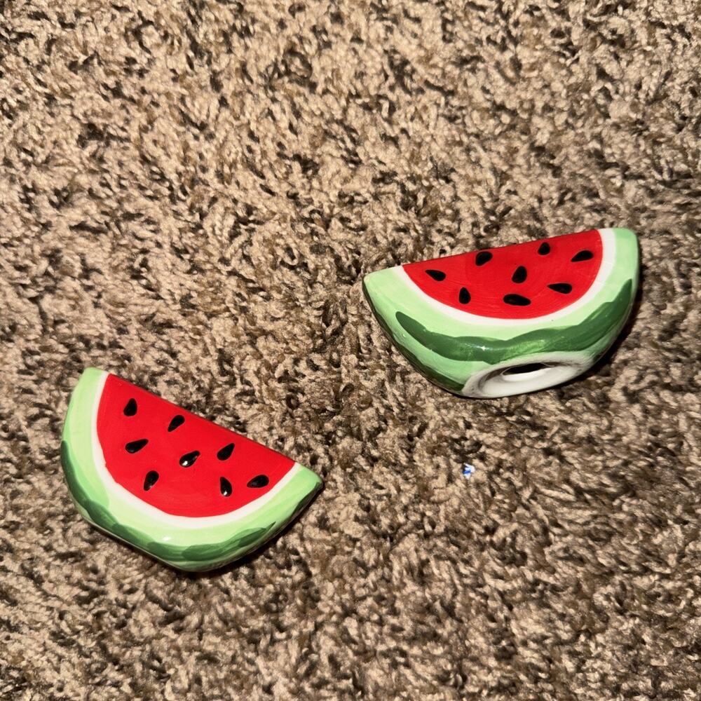 Watermelon Salt and Pepper Shakers Two's Company